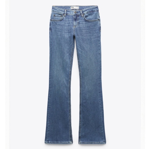 Zara ZW Low-Rise Slim Fit Flared Leg Bootcut Jeans Sz:8 NWT - Picture 8 of 13